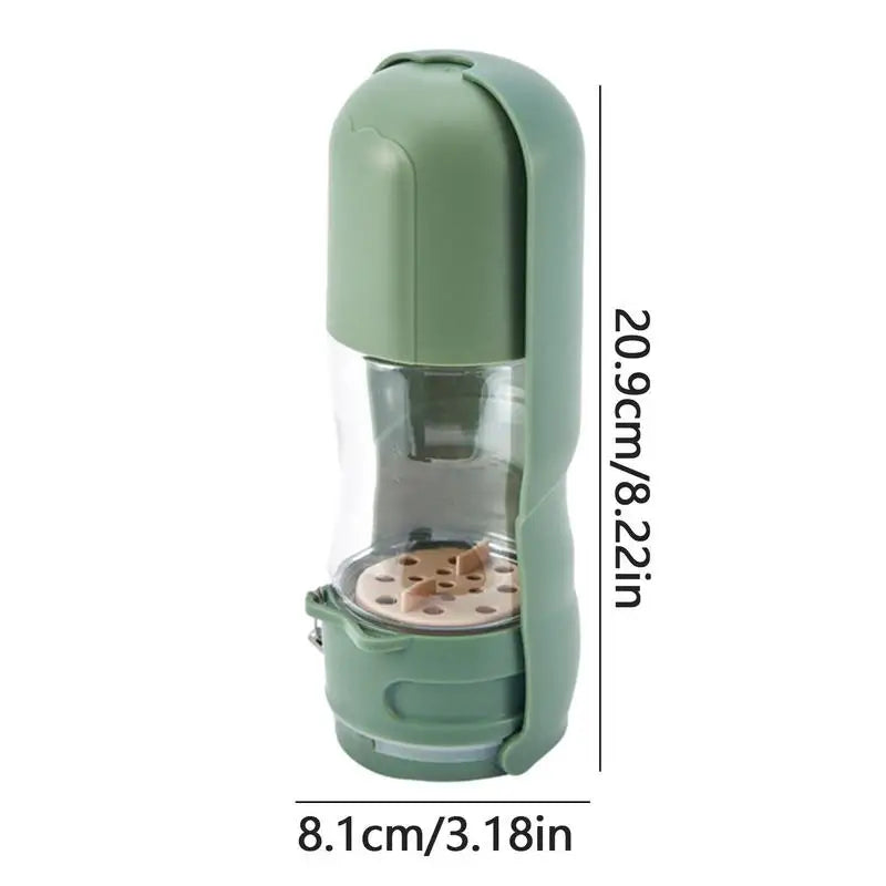 2-in-1 Dog Water Bottle - Portable Food & Water Dispenser