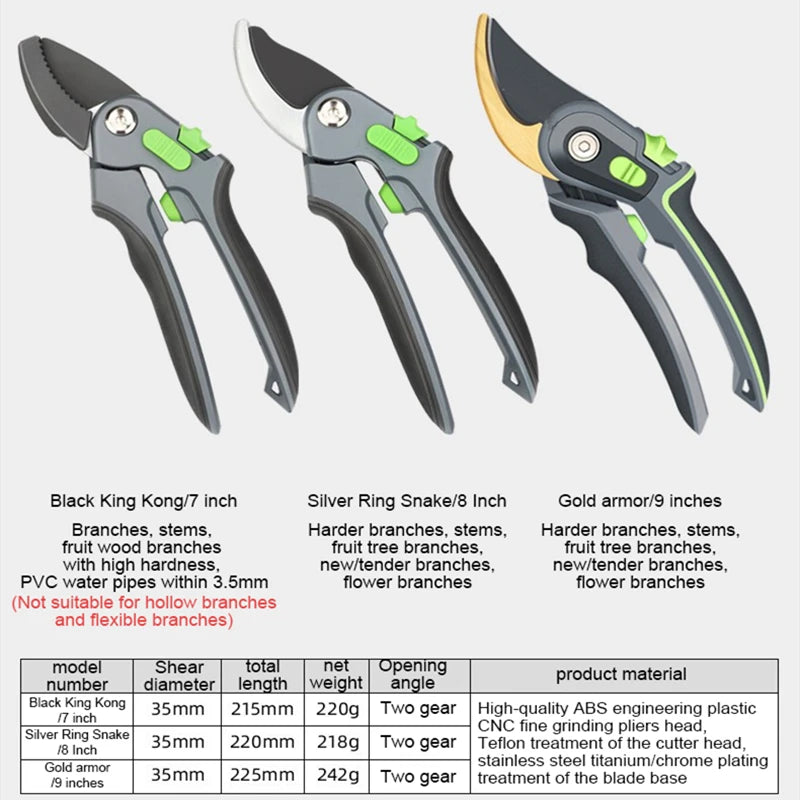 Garden Pruning Shears for Plants & Shrubs