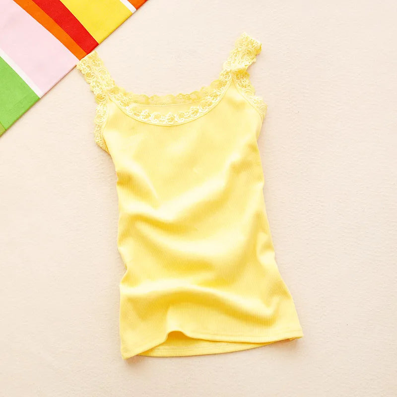 Summer Top Women Sleeveless Lace Tank Top - Sexy Women's Vest Tops
