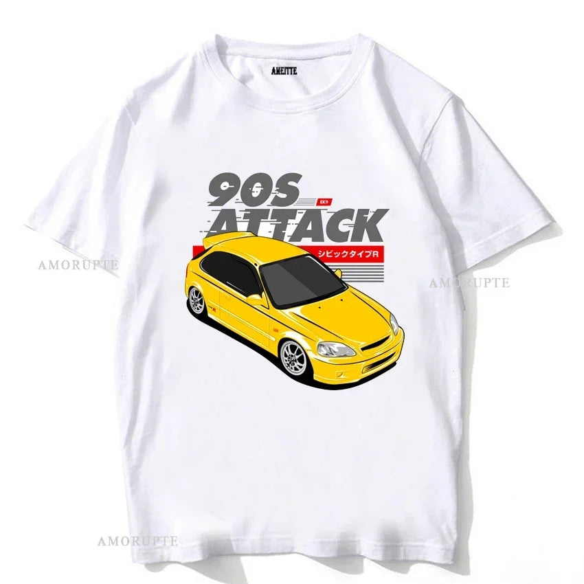 CIVIC EK9 90s Attack T-Shirt for Summer - JDM Style
