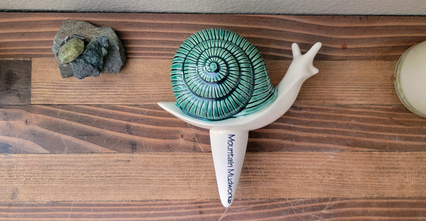 Large Snail Ceramic Plant Watering Spike