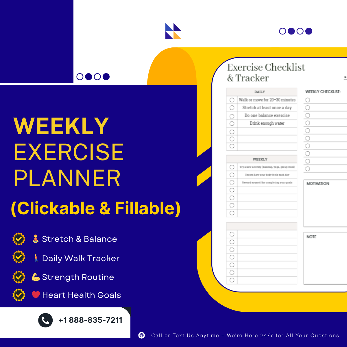 Weekly Exercise Planner