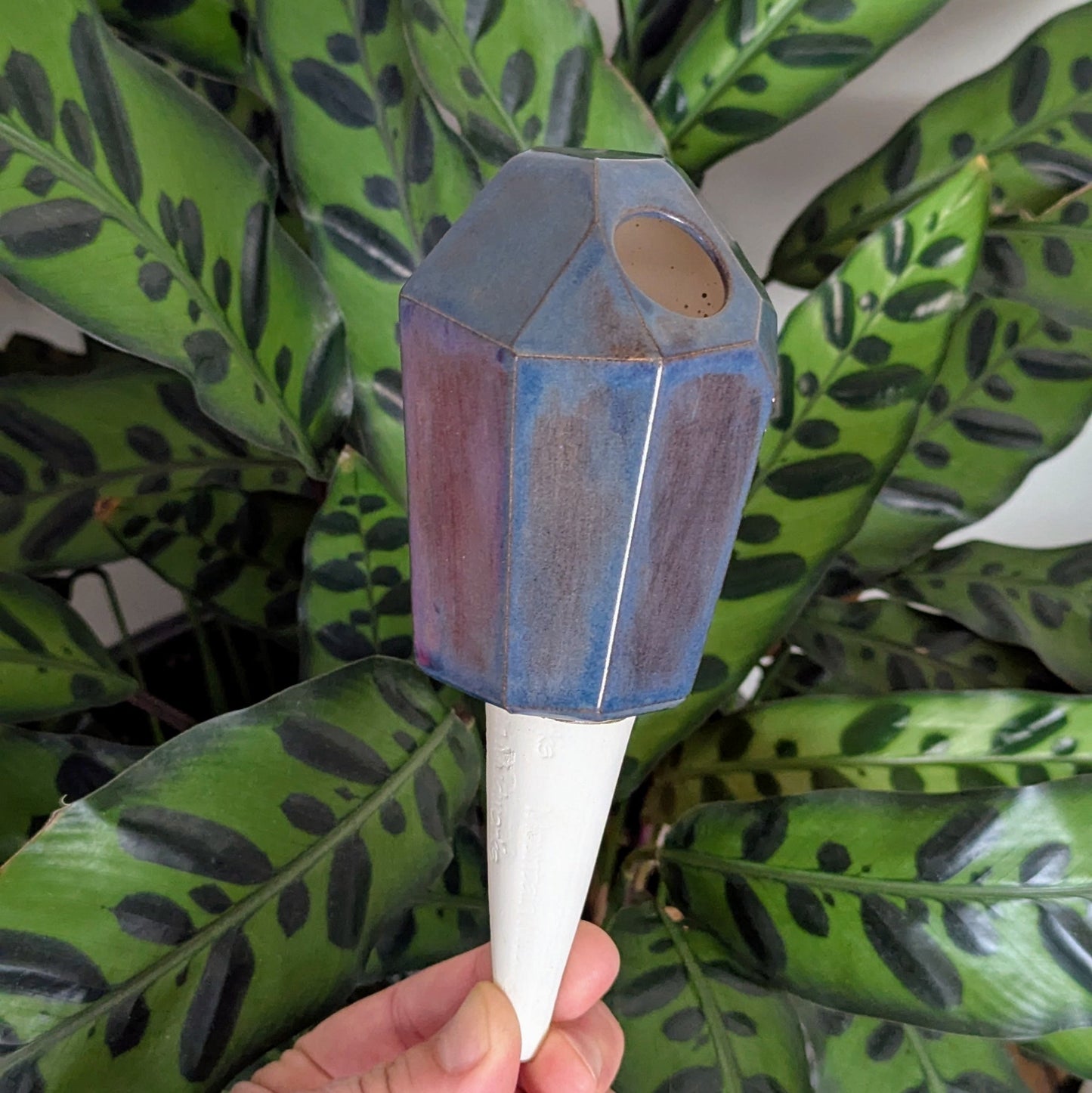 Large Diamond Crystal Plant Watering Spike β Self-Watering Tool with Glaze Finish