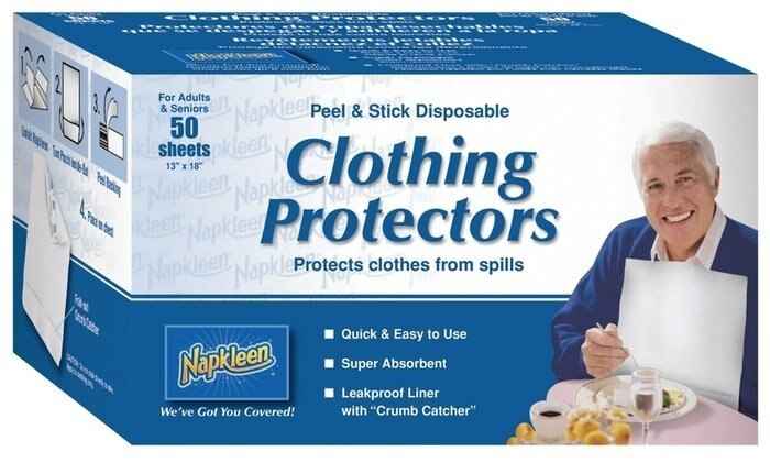 Napkleen Disposable Clothing Protector with Crumb Catcher