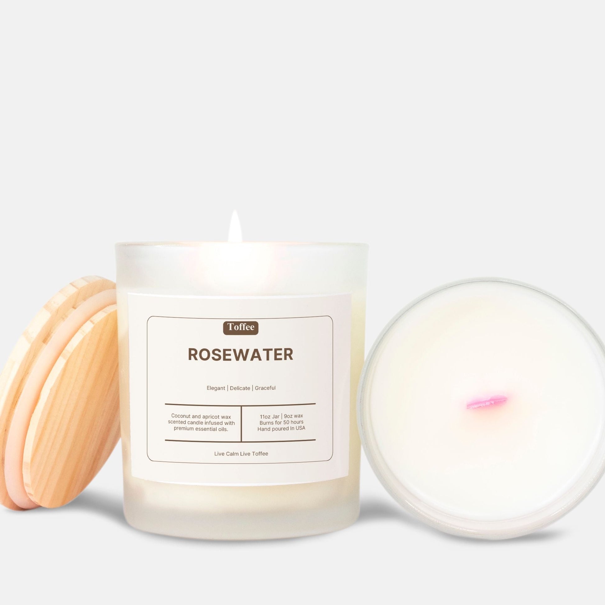 Rosewater Pink Wick Candle