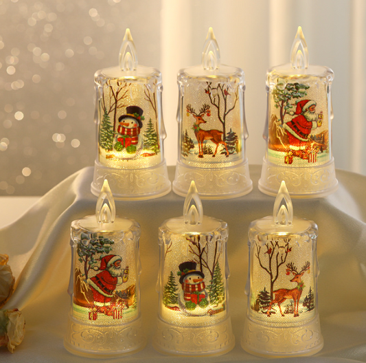 Flameless Christmas Character Candle