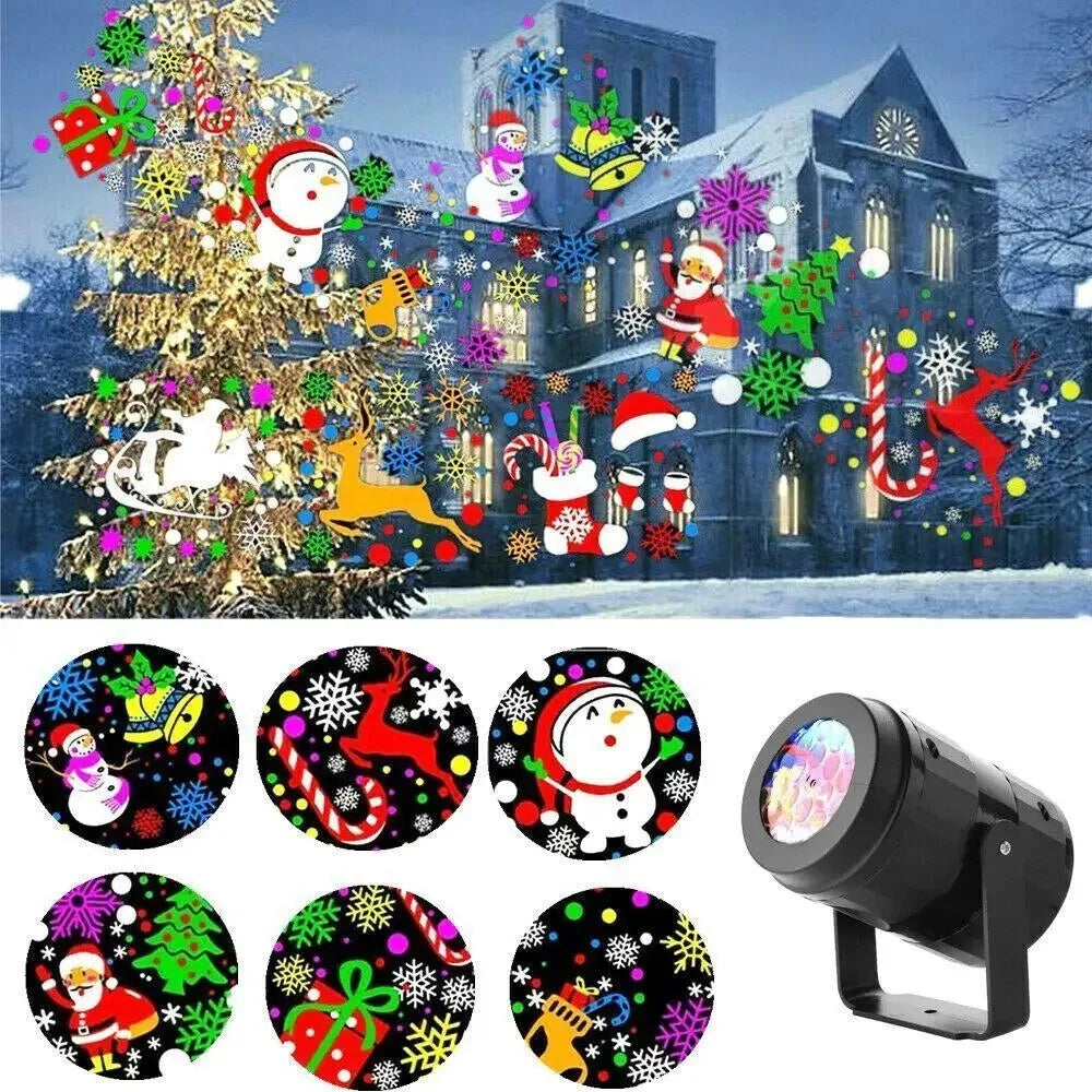 Dynamic Rotating Snowflake Projector for Outdoor Xmas Decor