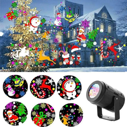 Dynamic Rotating Snowflake Projector for Outdoor Xmas Decor