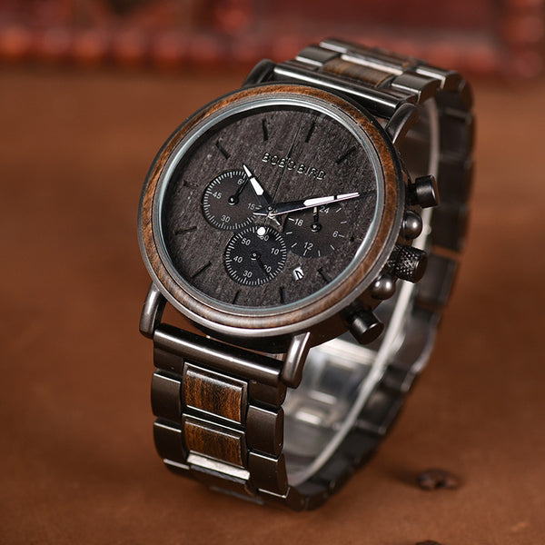 Men S Wooden Watch Miyota Movement Solid Wood Watch