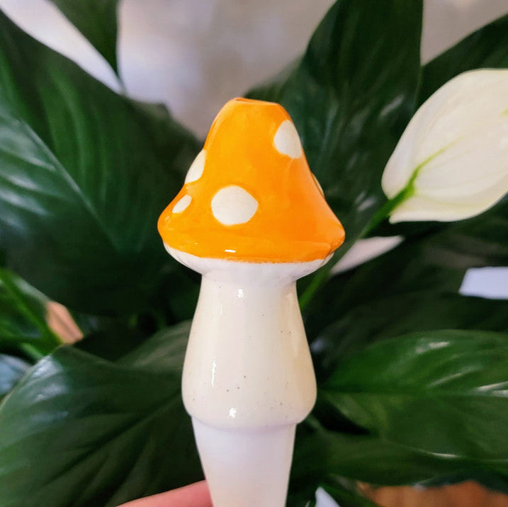 Mini Toadstool Ceramic Plant Watering Spike