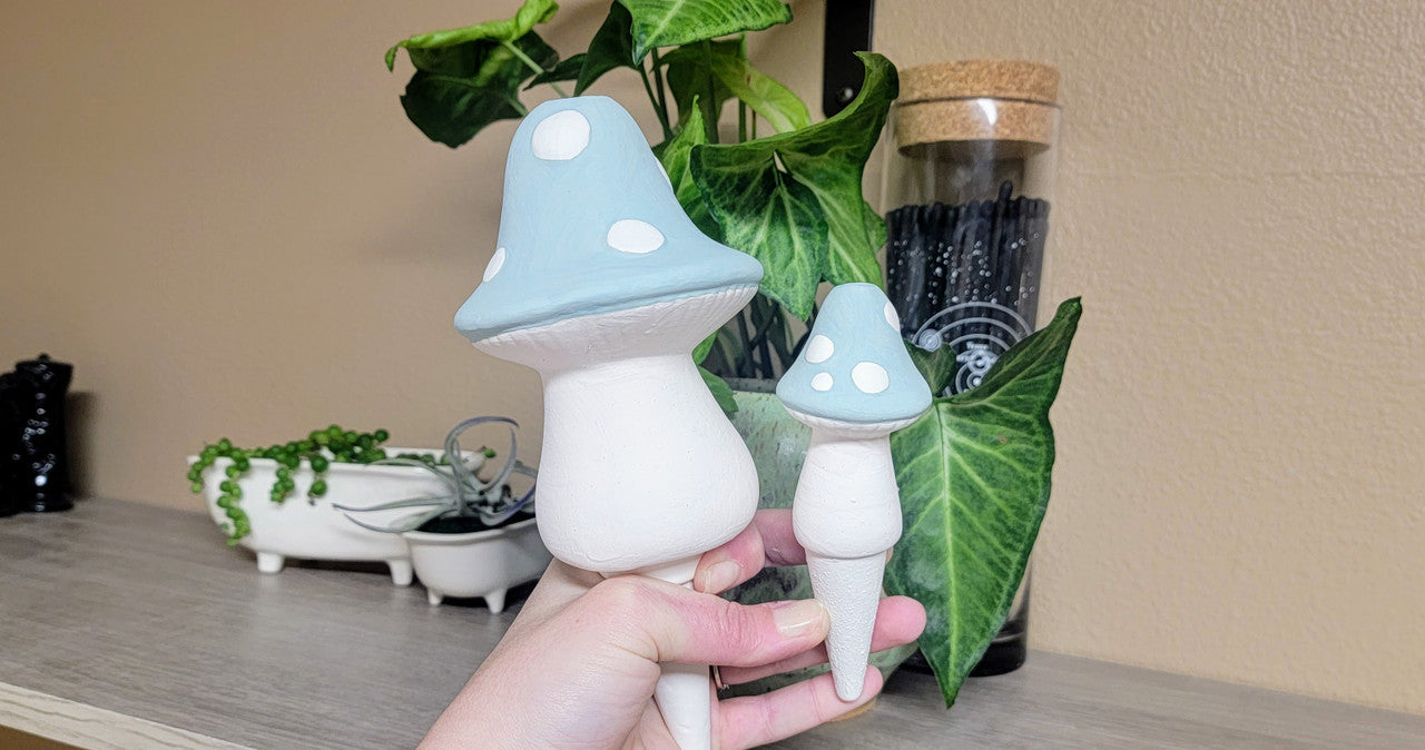 Mini Toadstool Ceramic Plant Watering Spike