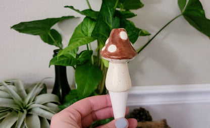 Mini Toadstool Ceramic Plant Watering Spike