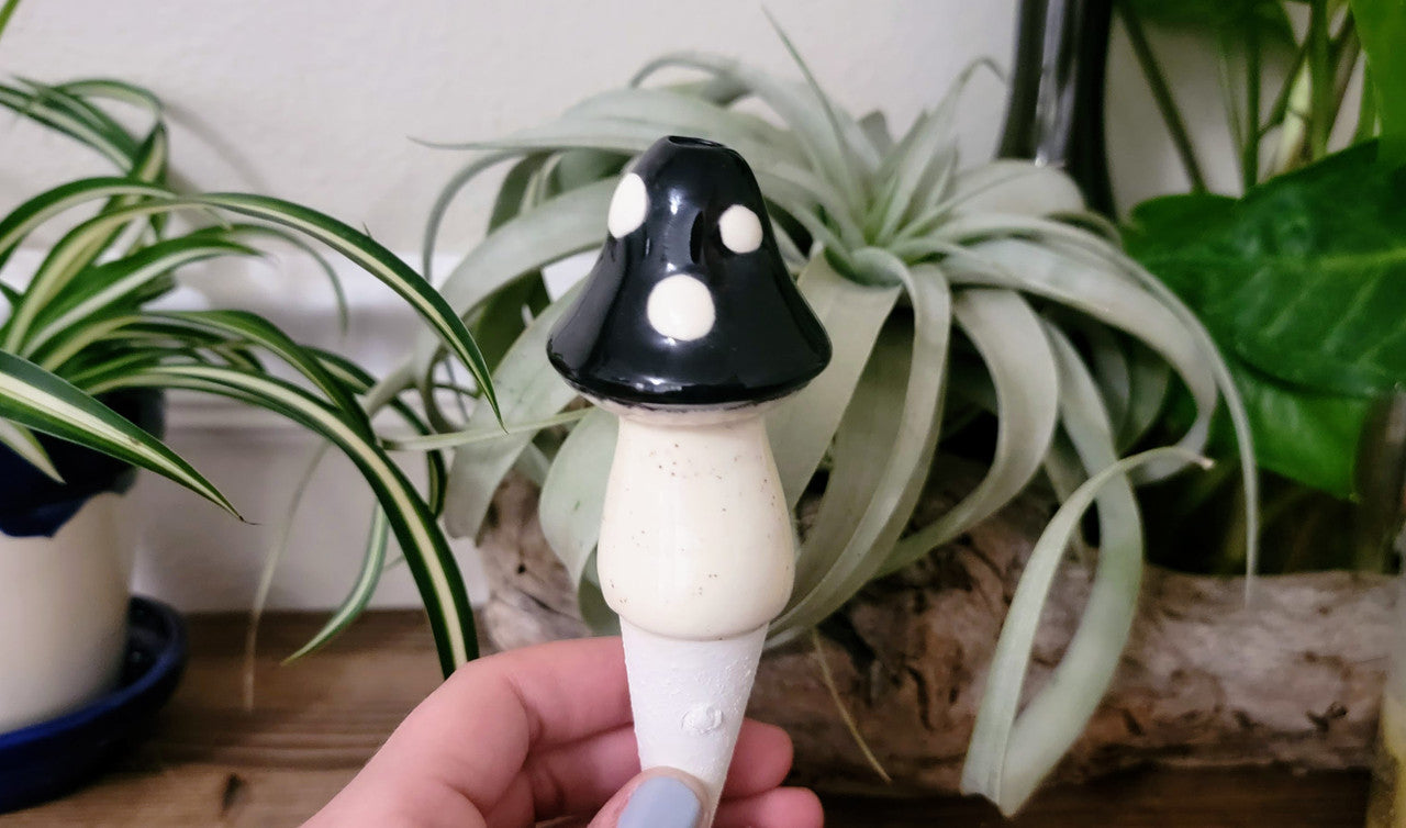 Mini Toadstool Ceramic Plant Watering Spike