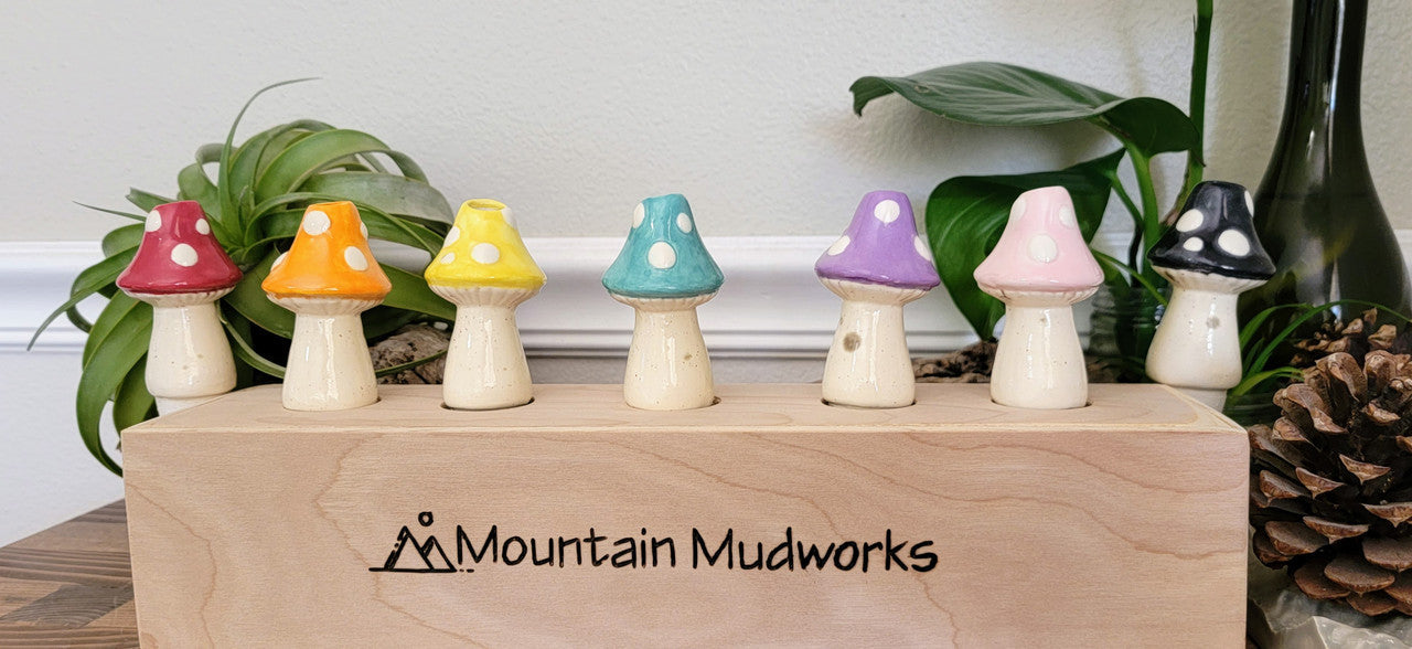 Mini Toadstool Ceramic Plant Watering Spike
