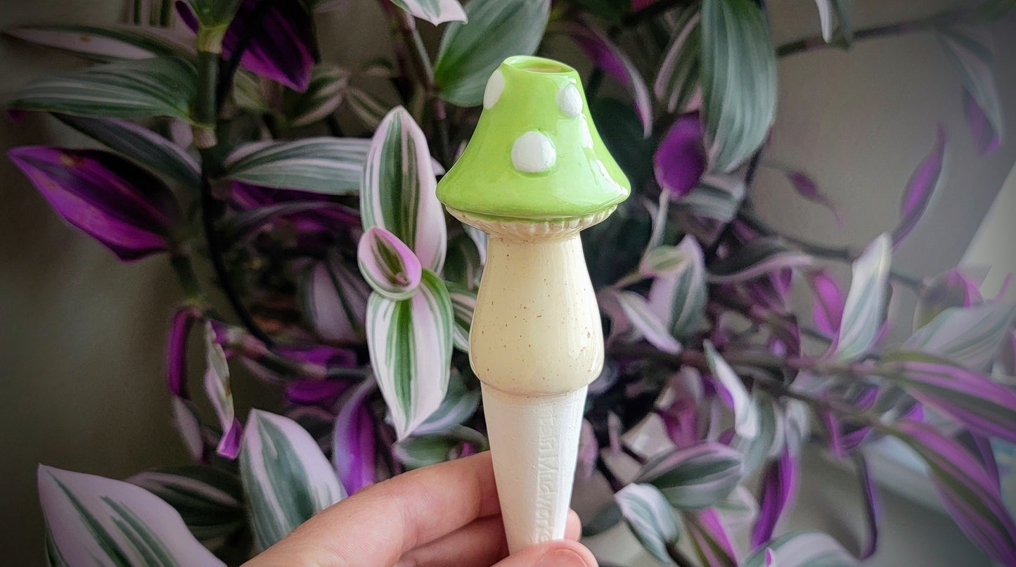 Mini Toadstool Ceramic Plant Watering Spike