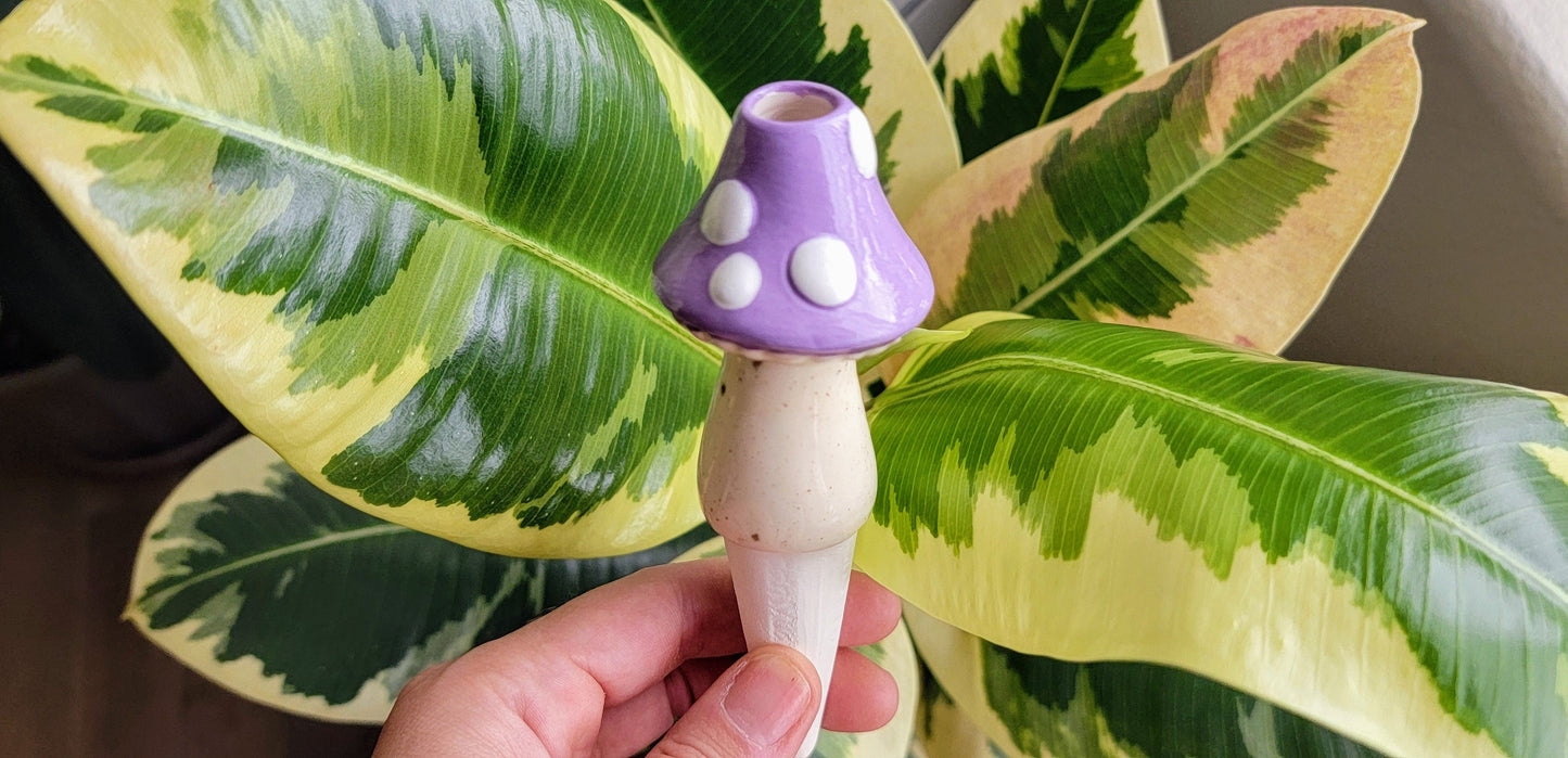 Mini Toadstool Ceramic Plant Watering Spike