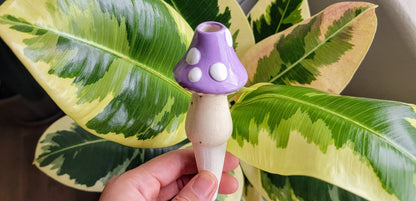 Mini Toadstool Ceramic Plant Watering Spike
