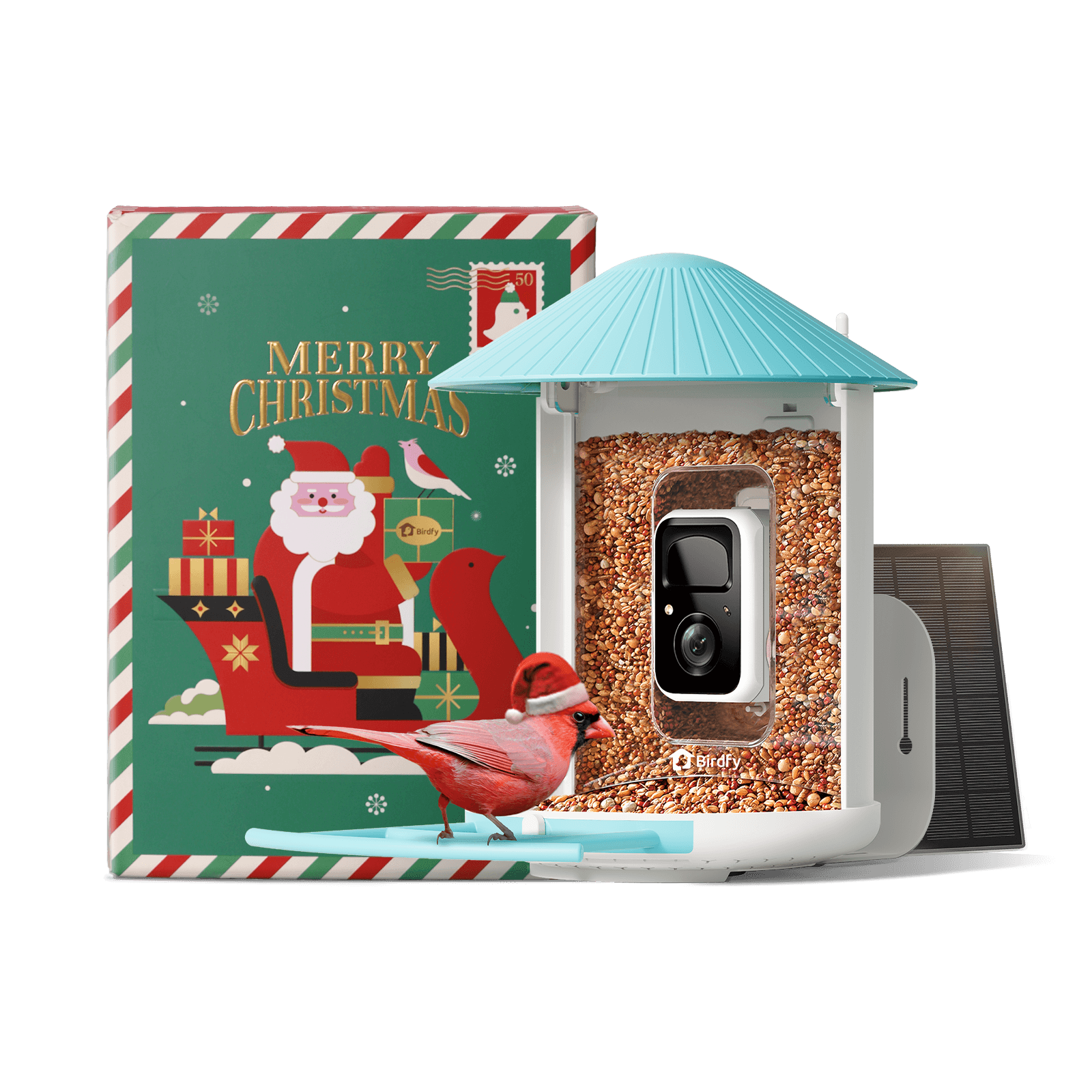 Solar Smart Bird Feeder with AI HD Camera