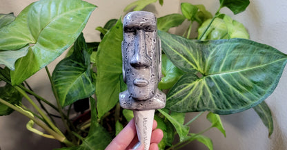 Moai Statue Ceramic Plant Watering Spike