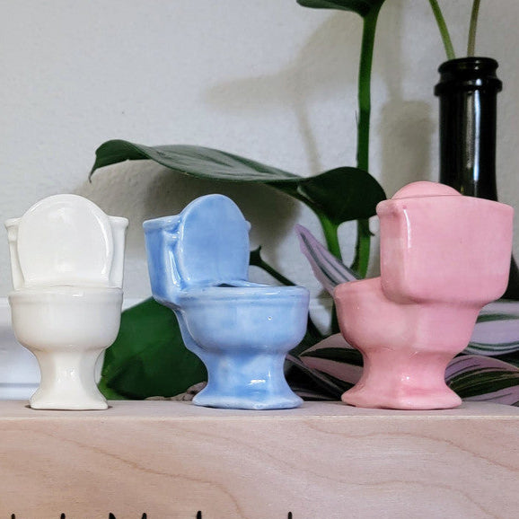 Toilet Watering Spike – Funny Ceramic Self-Watering Plant Stake