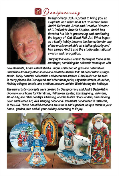 Northern Light Santa Door Decor | Unique Christmas Wreath