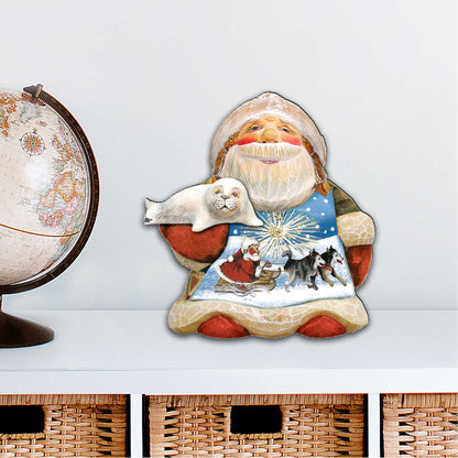 Northern Light Santa Door Decor | Unique Christmas Wreath