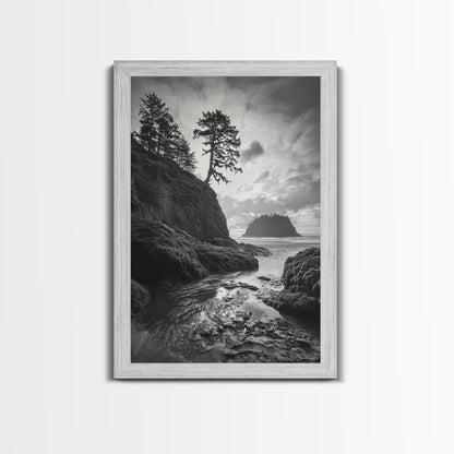 Seastack View, Dramatic Cliff, Ocean Rock Formations, Living Room Wall Art