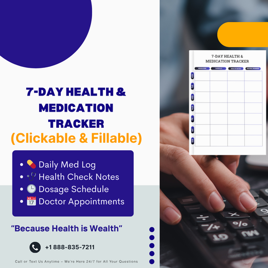 7 Day Health & Medication Tracker