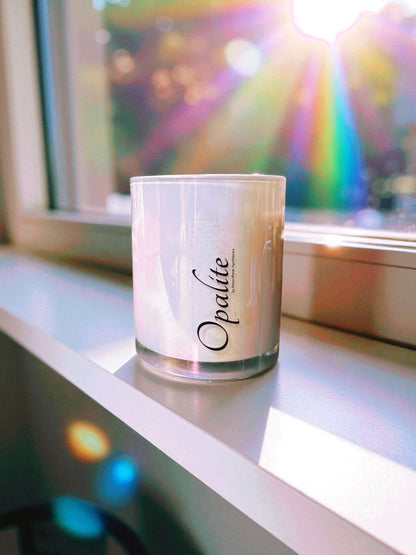 Moon Water Opalite Crystal Candle