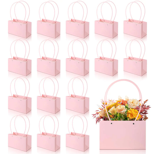 Bakbania Floral Paper Gift Bags – 16 Pack