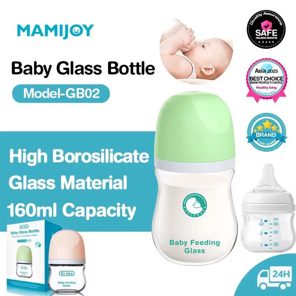 Mamijoy Anti Choke Baby Bottle Newborn Glass Bottles 90 160ML Anti
