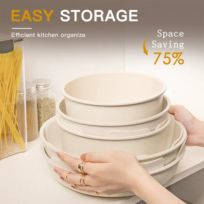 21pc Non-Stick Cookware Set | Astercook Ceramic White