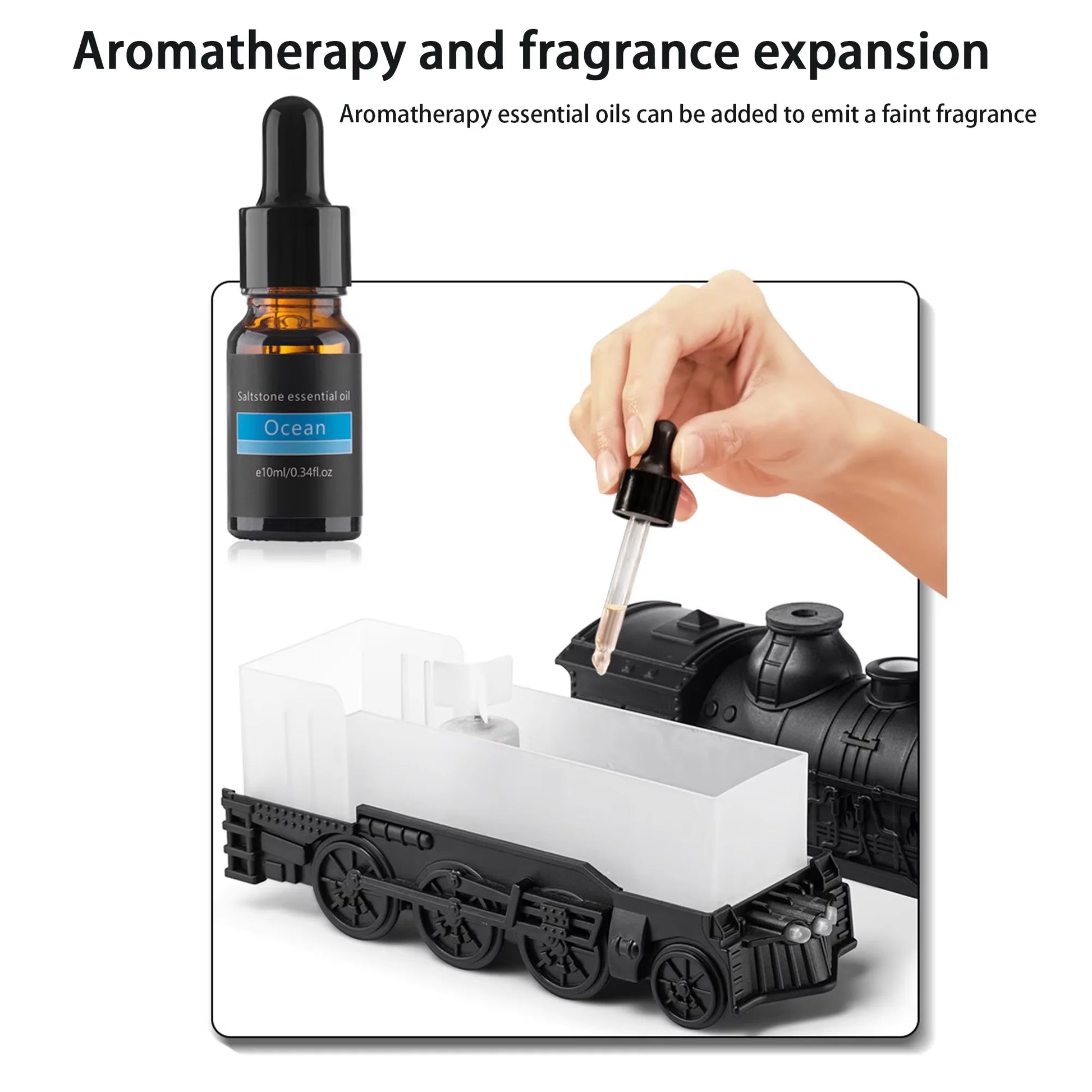 Mini Train Shape Aromatherapy Diffuser with LED Lamp
