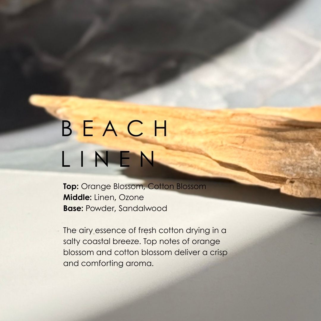 Beach Linen Soy Candle – Fresh, Clean & Coastal