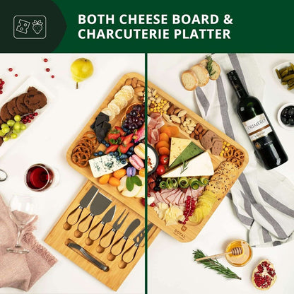 Cheese Board XXL with Cutlery Set
