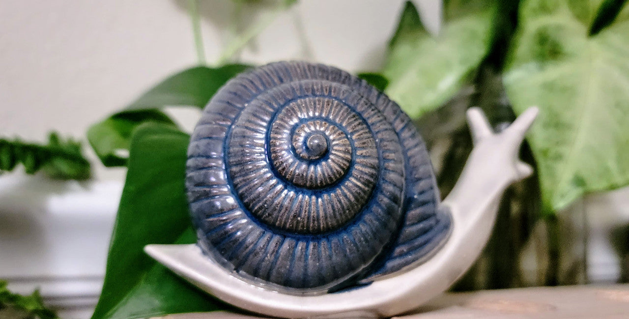 Large Snail Ceramic Plant Watering Spike
