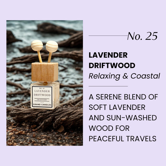 Lavender Driftwood Car Diffuser – Fresh, Herbal & Coastal Scent