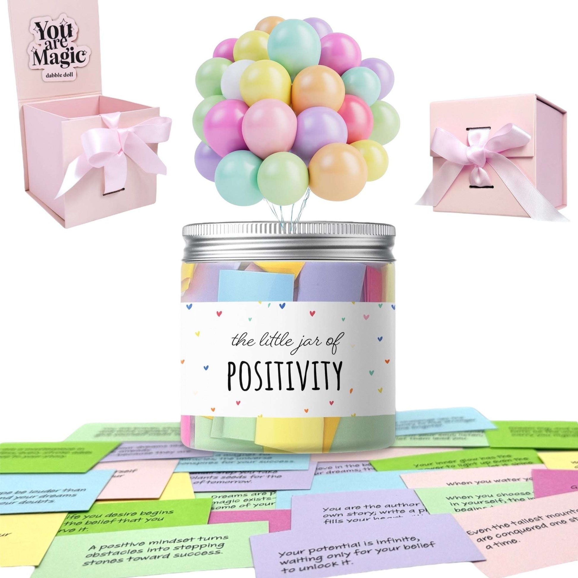 The Positivity Jar: Uplifting Quotes & Daily Affirmations Gift Box Set