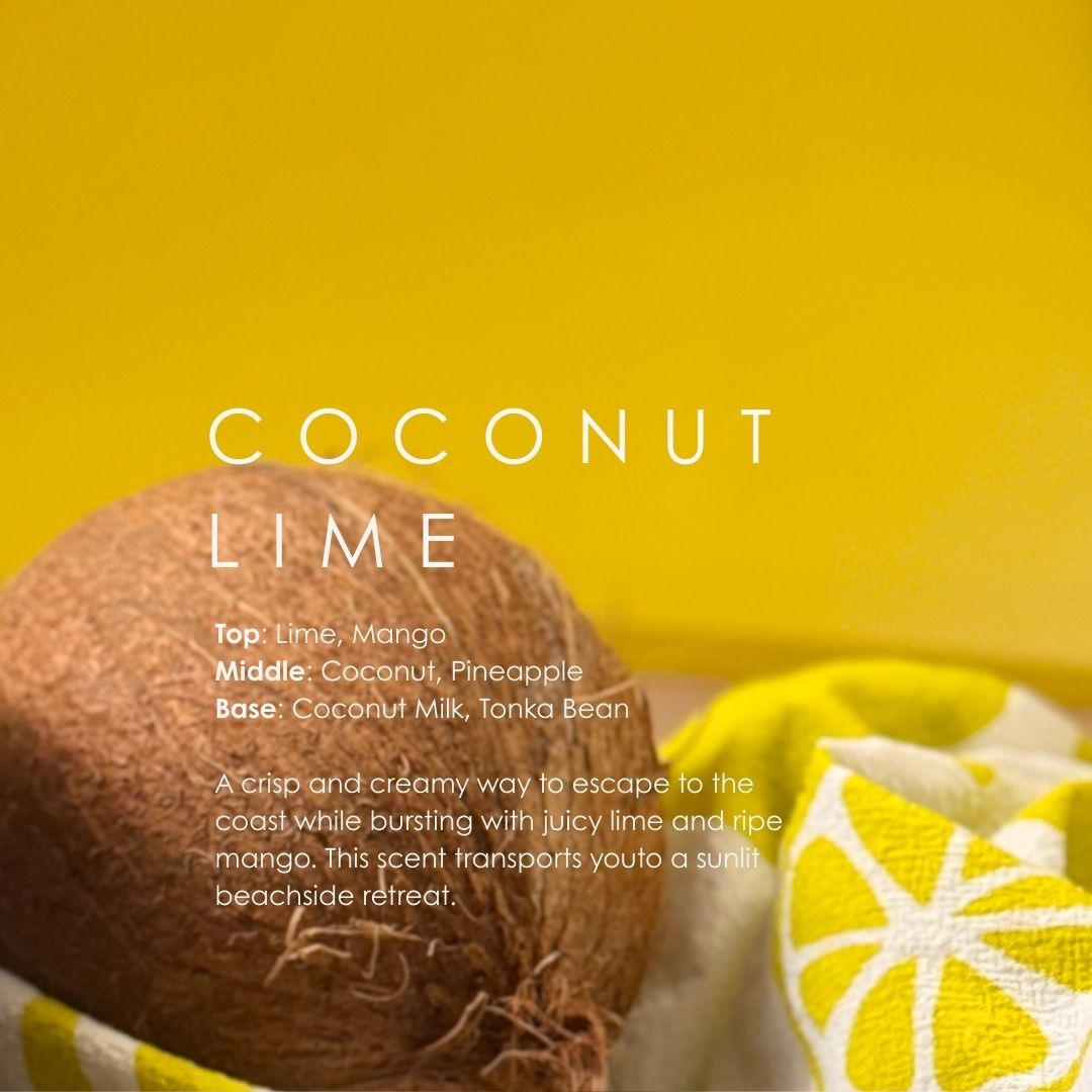 Coconut Lime Soy Candle – Tropical, Creamy & Refreshing