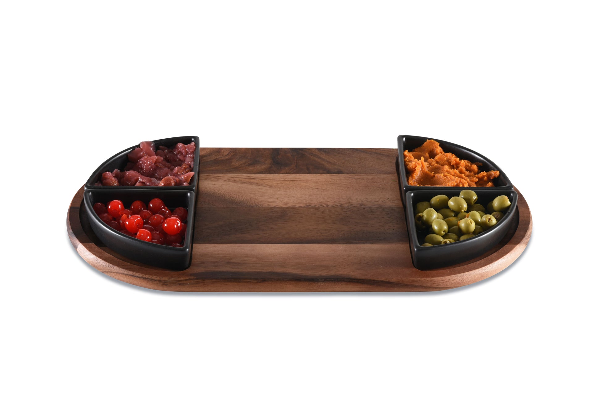 Charcuterie Board with 4 Ceramic Bowls