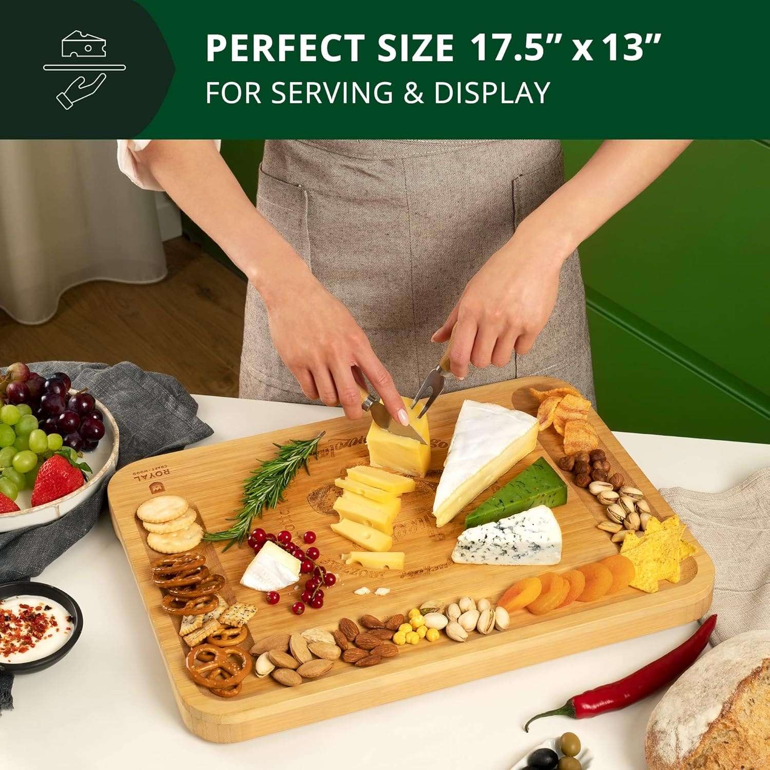 Cheese Board XXL with Cutlery Set
