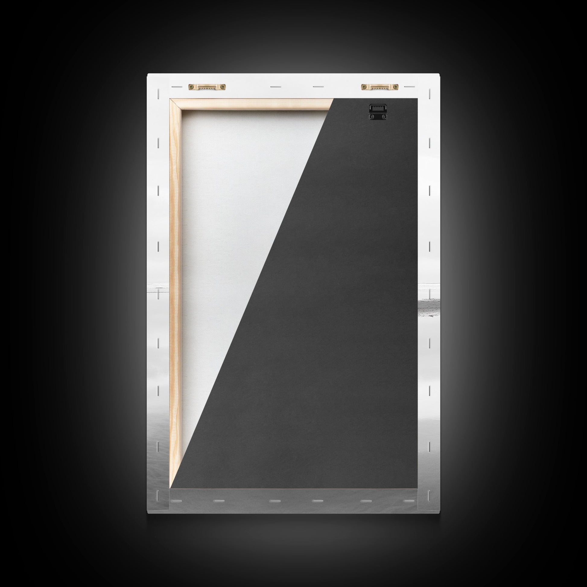 Island Reflection, Twin Trees, Still Water, Minimal Seascape, Zen Decor, Black and White Art
