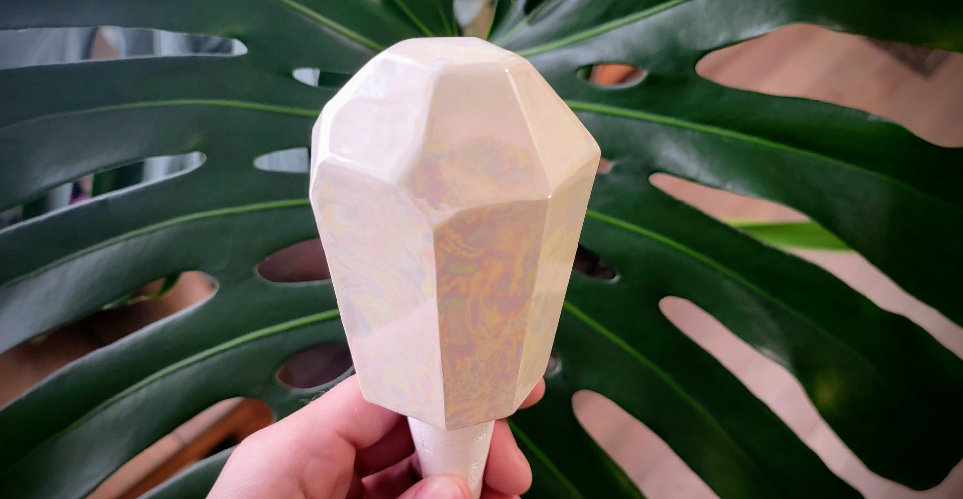 Large Diamond Crystal Plant Watering Spike – Self-Watering Tool with Glaze Finish