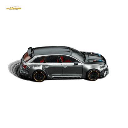 DCM Modified Audi RS6 Wagon Silver/Gray With Ferrari Engine & Openable Hood 1:64