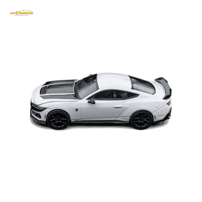 (Pre-Order) DCM Mustang Dark Horse - Crystal White - Black Wheels 1:64