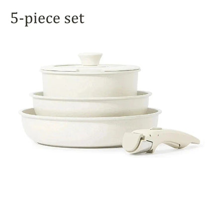 DONNOR Nonstick Cookware Set with Removable Handle, Oven Safe