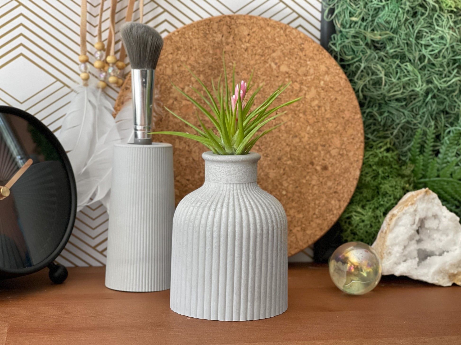 Handmade Concrete Planter – Minimalist Succulent & Herb Pot