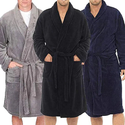 Winter Warm Flannel Robe: Cozy Casual Bathrobe Comfort