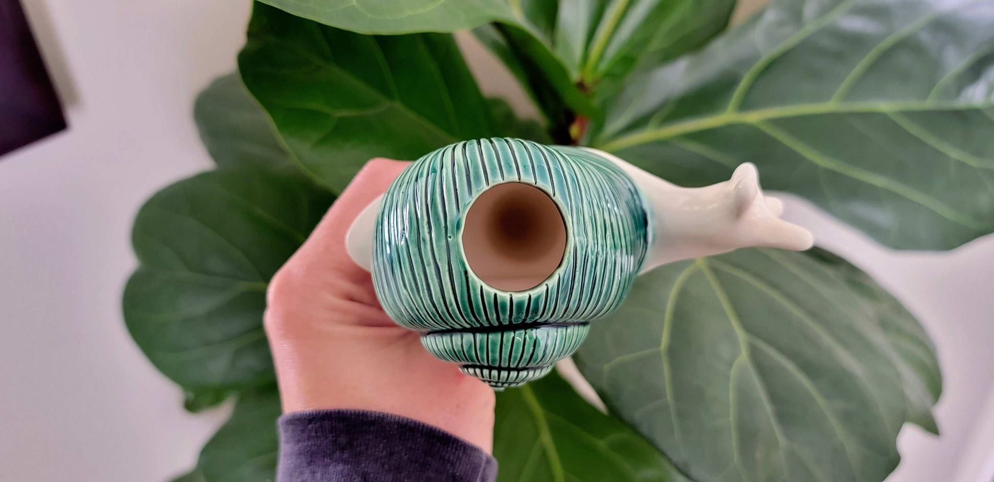 Large Snail Ceramic Plant Watering Spike