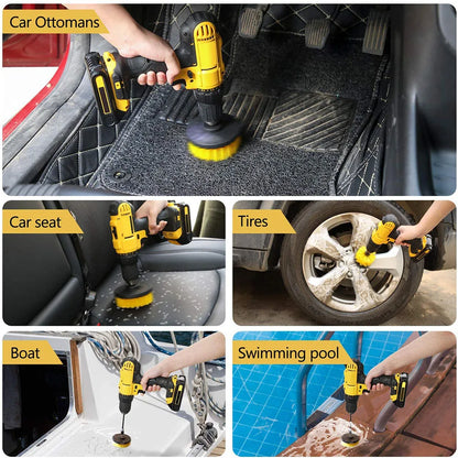 Drill Brush Attachment Set - Power Scrubber Cleaning Tool Kit